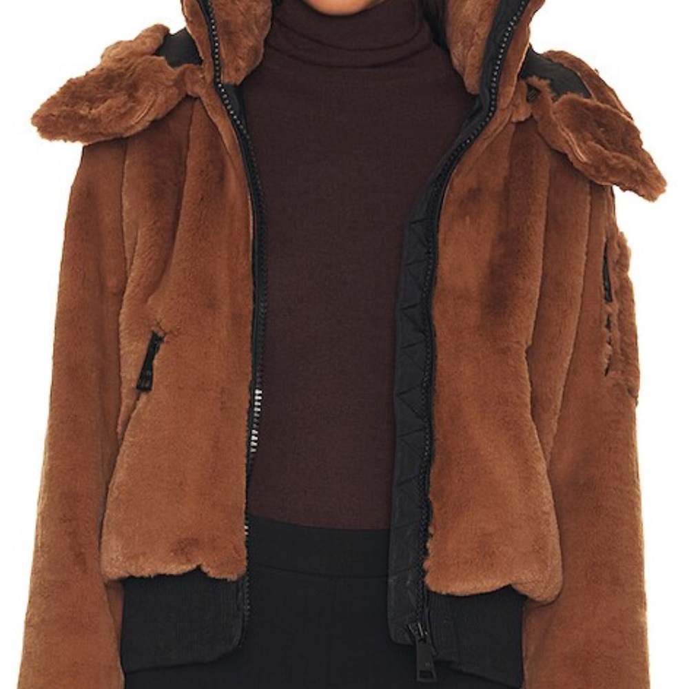 SAM Nala faux fur hooded jacket worn once